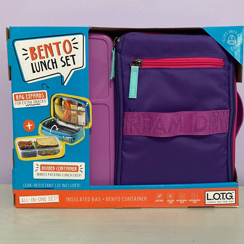New purple bento lunchbox set